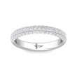 FlyerFit® Platinum Micropave Wedding Band