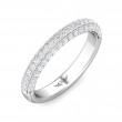 FlyerFit® Platinum Micropave Wedding Band