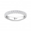 FlyerFit® Platinum Micropave Wedding Band