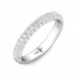 FlyerFit® Platinum Micropave Wedding Band