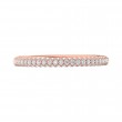FlyerFit® 18K Pink Gold Micropave Wedding Band