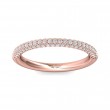 FlyerFit® 18K Pink Gold Micropave Wedding Band