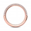 FlyerFit® 18K Pink Gold Micropave Wedding Band