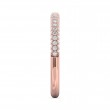 FlyerFit® 18K Pink Gold Micropave Wedding Band