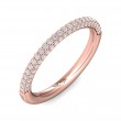 FlyerFit® 18K Pink Gold Micropave Wedding Band