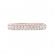 FlyerFit® 18K Pink Gold Micropave Wedding Band