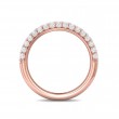 FlyerFit® 18K Pink Gold Micropave Wedding Band