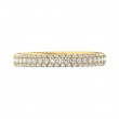 FlyerFit® 18K Yellow Gold Micropave Wedding Band