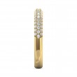 FlyerFit® 18K Yellow Gold Micropave Wedding Band