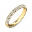 FlyerFit® 18K Yellow Gold Micropave Wedding Band