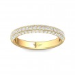 FlyerFit® 18K Yellow Gold Micropave Wedding Band