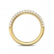 FlyerFit® 18K Yellow Gold Micropave Wedding Band