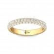FlyerFit® 14K Yellow Gold Micropave Wedding Band