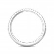 FlyerFit® Platinum Micropave Cutdown Wedding Band