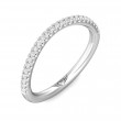 FlyerFit® Platinum Micropave Cutdown Wedding Band