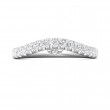 FlyerFit® Platinum Micropave Cutdown Wedding Band