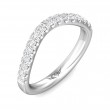 FlyerFit® Platinum Micropave Cutdown Wedding Band