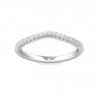 FlyerFit® Platinum Micropave Cutdown Wedding Band