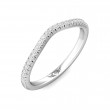 FlyerFit® Platinum Micropave Cutdown Wedding Band