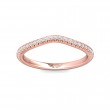 FlyerFit® 18K Pink Gold Micropave Cutdown Wedding Band