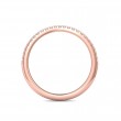 FlyerFit® 18K Pink Gold Micropave Cutdown Wedding Band