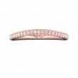 FlyerFit® 18K Pink Gold Micropave Cutdown Wedding Band