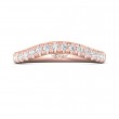 FlyerFit® 18K Pink Gold Micropave Cutdown Wedding Band