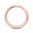 FlyerFit® 18K Pink Gold Micropave Cutdown Wedding Band