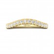 FlyerFit® 14K Yellow Gold Micropave Cutdown Wedding Band
