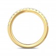 FlyerFit® 14K Yellow Gold Micropave Cutdown Wedding Band
