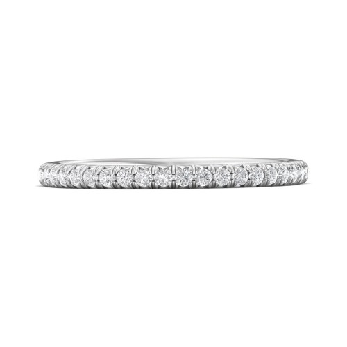 FlyerFit&reg; Platinum Micropave Cutdown Wedding Band