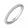 FlyerFit® Platinum Micropave Cutdown Wedding Band