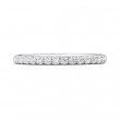 FlyerFit® 14K White Gold Micropave Cutdown Wedding Band