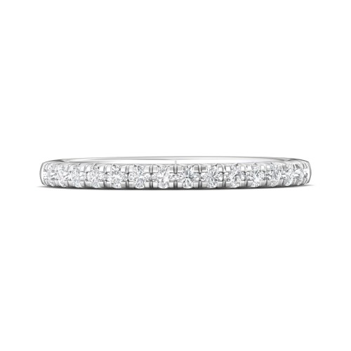 FlyerFit&reg; Platinum Micropave Cutdown Wedding Band