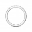 FlyerFit® 14K White Gold Micropave Cutdown Wedding Band
