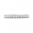 FlyerFit® 14K White Gold Micropave Cutdown Wedding Band