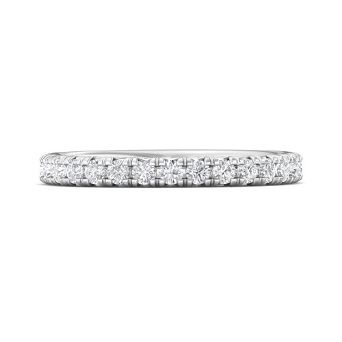 FlyerFit&reg; Platinum Micropave Cutdown Wedding Band