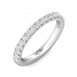 FlyerFit® 14K White Gold Micropave Cutdown Wedding Band