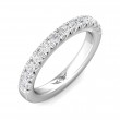 FlyerFit® Platinum Micropave Cutdown Wedding Band