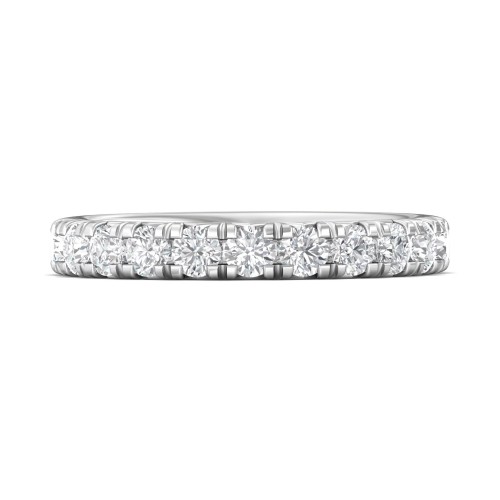 FlyerFit&reg; Platinum Micropave Cutdown Wedding Band