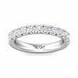 FlyerFit® 18K White Gold Micropave Cutdown Wedding Band