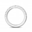 FlyerFit® 18K White Gold Micropave Cutdown Wedding Band