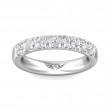 FlyerFit® Platinum Micropave Cutdown Wedding Band