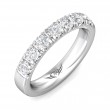 FlyerFit® Platinum Micropave Cutdown Wedding Band