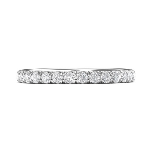 FlyerFit&reg; Platinum Micropave Cutdown Wedding Band