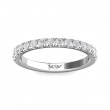 FlyerFit® Platinum Micropave Cutdown Wedding Band
