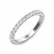 FlyerFit® Platinum Micropave Cutdown Wedding Band
