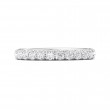 FlyerFit® 18K White Gold Micropave Cutdown Wedding Band