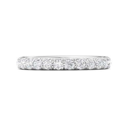 FlyerFit&reg; Platinum Micropave Cutdown Wedding Band