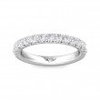 FlyerFit® 18K White Gold Micropave Cutdown Wedding Band